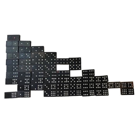 Vintage Pressman Wooden dominoes, 52 total, crafts, display - Picture 3 of 9